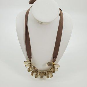 J. Crew Ribbon Statement Necklace Neutral Color